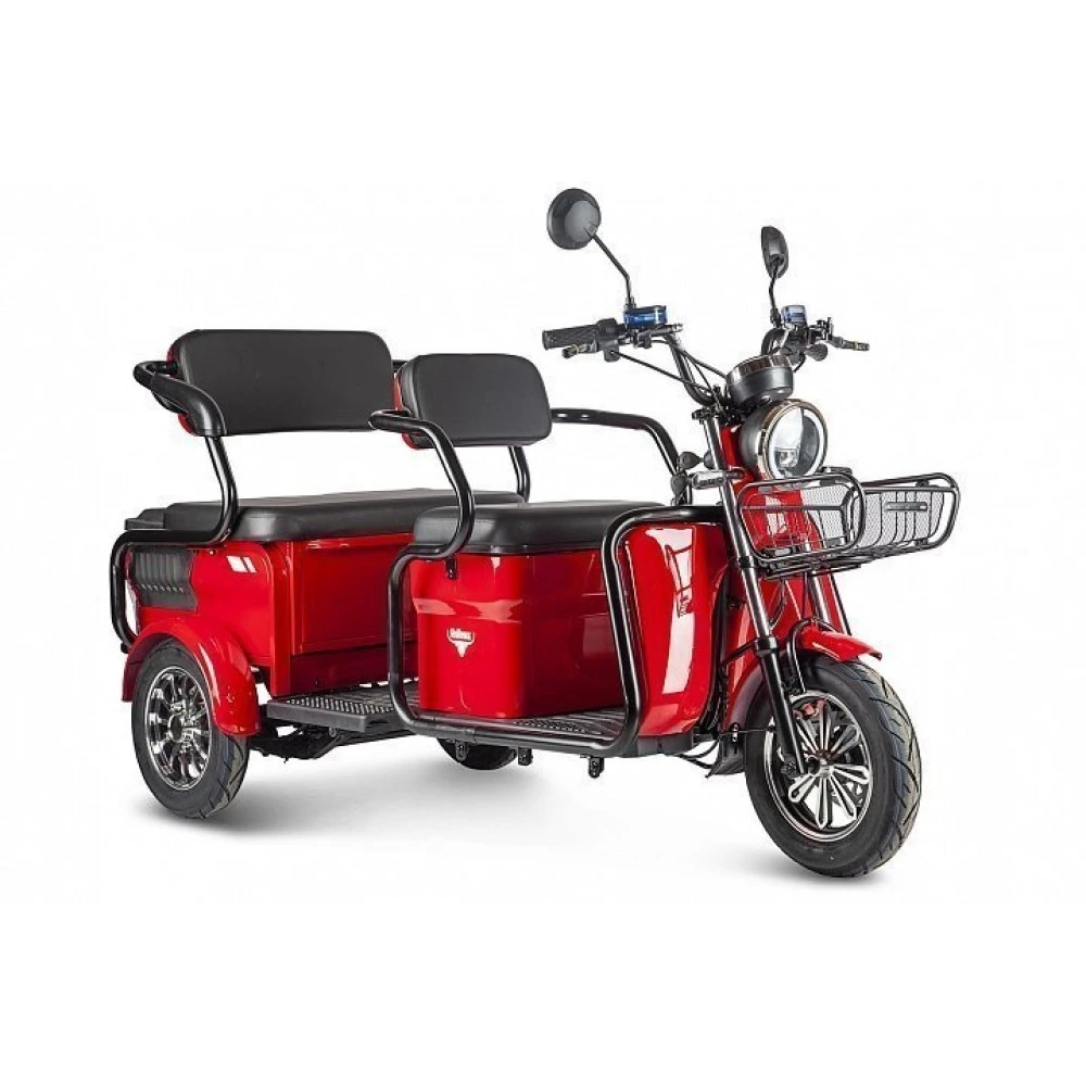Электрический Трицикл Rutrike Экипаж Люкс Trike Красный