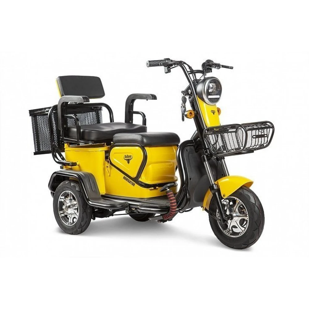 Электрический трицикл Rutrike Навигатор Желтый