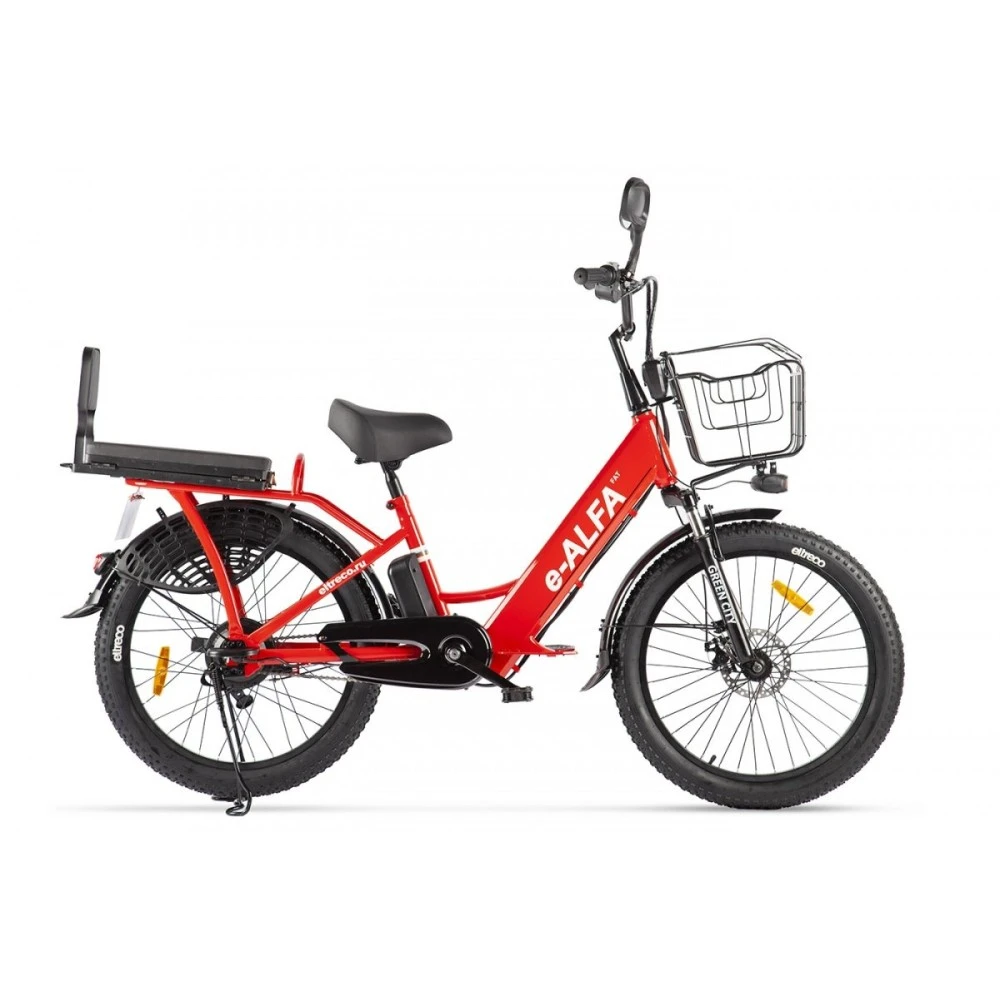 Электровелосипед GREEN CITY e-ALFA Fat Красный