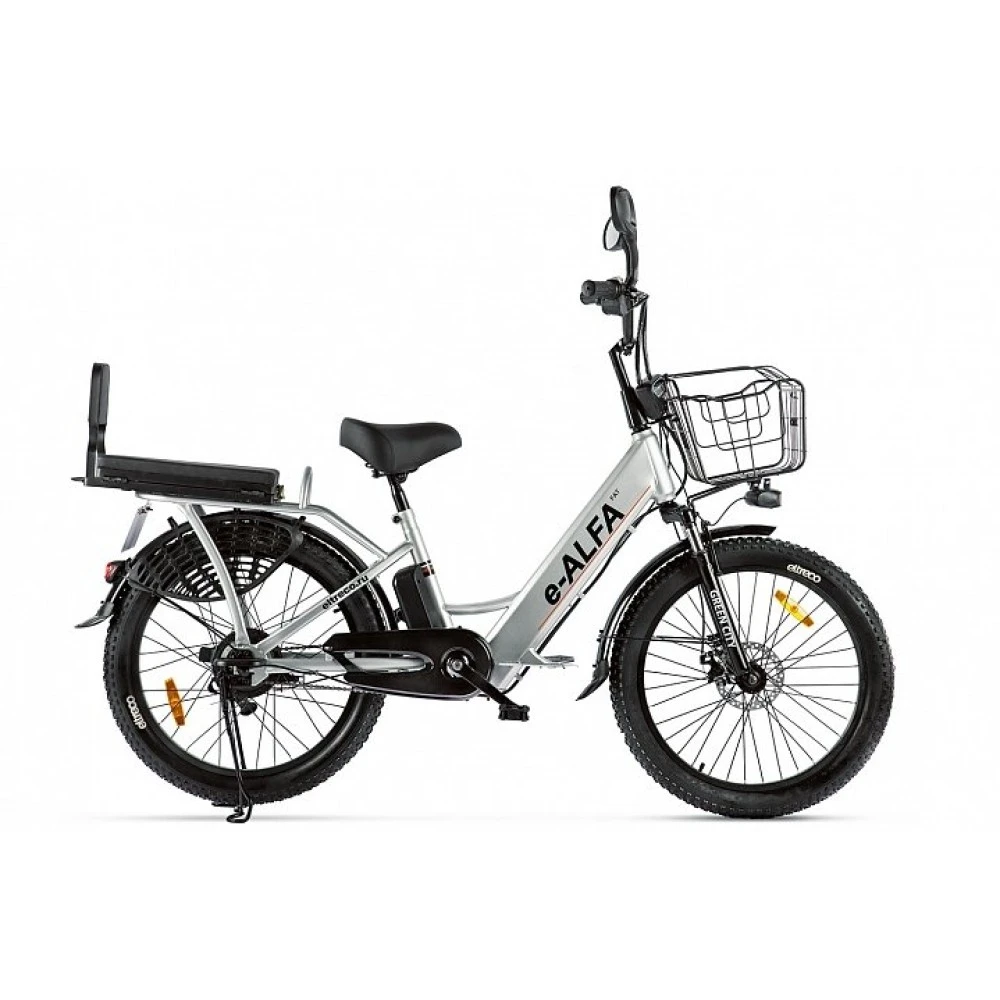 Электровелосипед GREEN CITY e-ALFA Fat Серый