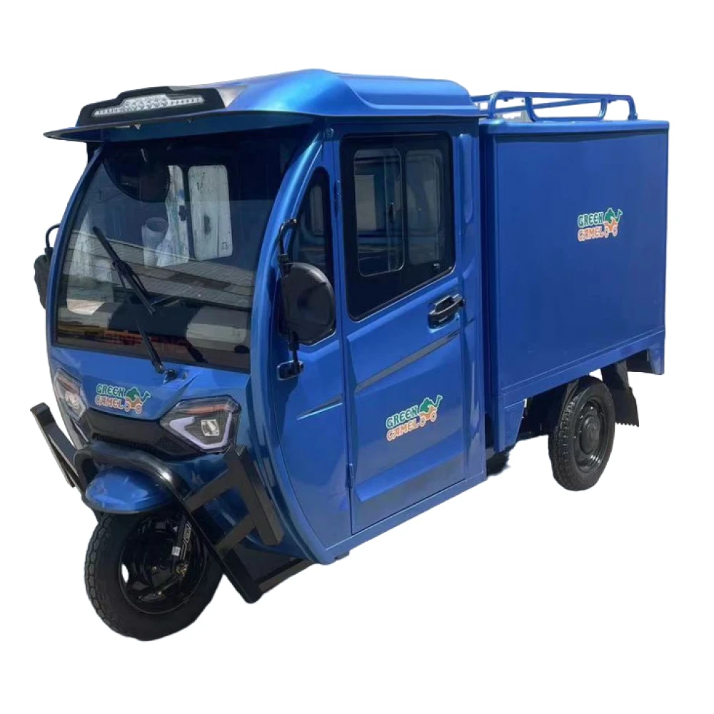 Электротрицикл грузовой GreenCamel Тендер E1500 (60V 1200W) кабина, BOX, понижающая