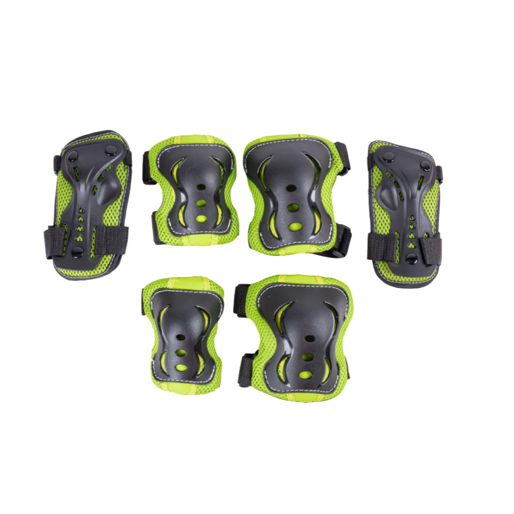 Набор защиты Tech Team Safety line 700 черно-салатовый (РАЗМЕР L)