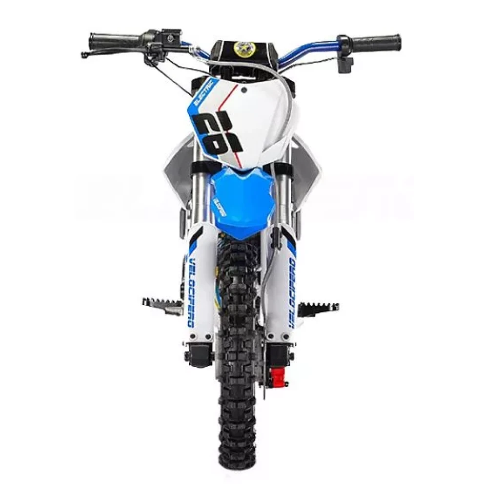 Электромотоцикл детский Velocifero KIDS BIKE 14-12 (1000W) (Blue), вид спереди Электромотоцикл детский Velocifero KIDS BIKE 14-12 (1000W) (Blue), вид спереди