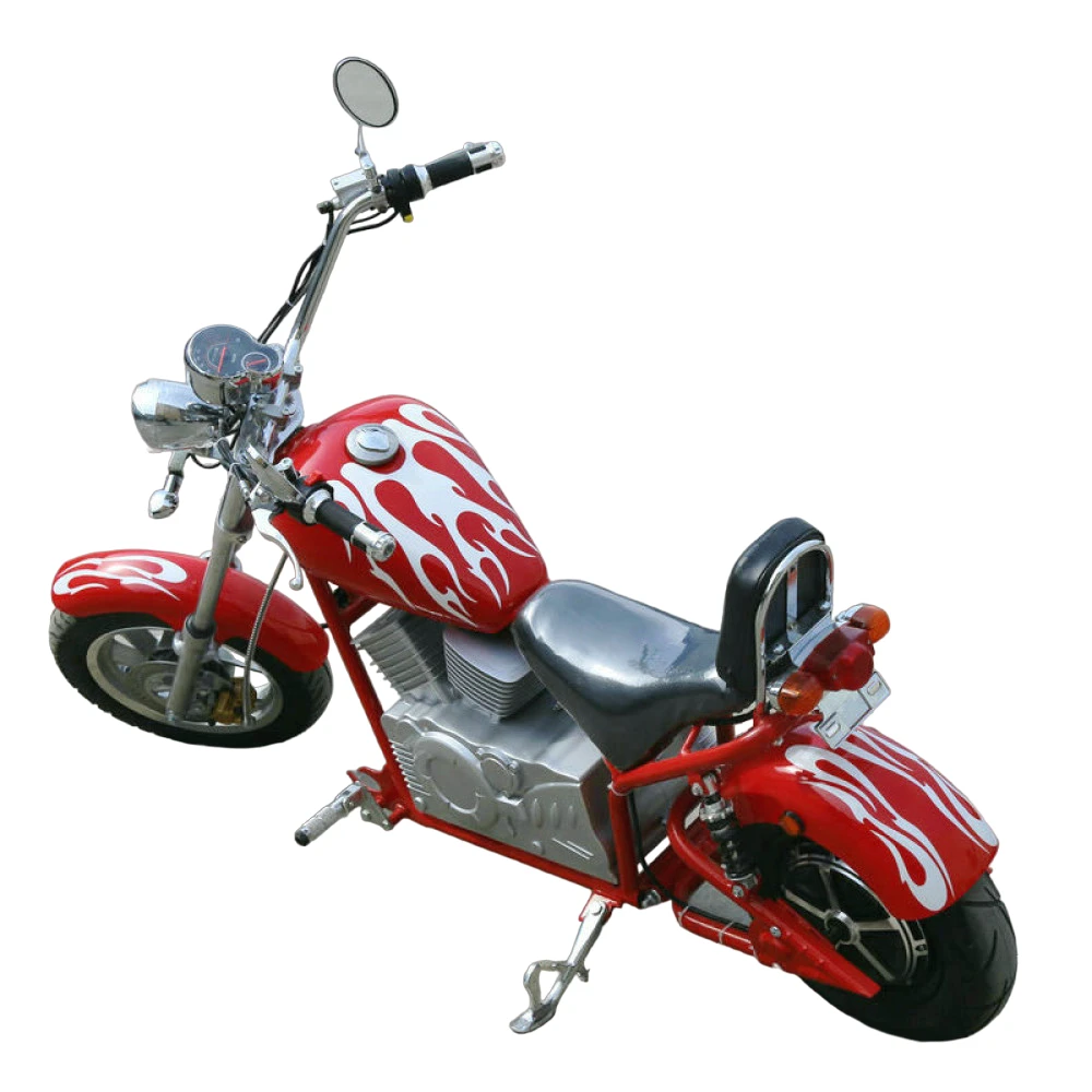 Электромотоцикл GreenCamel Chopper C100, вид сзади Электромотоцикл GreenCamel Chopper C100, вид сзади