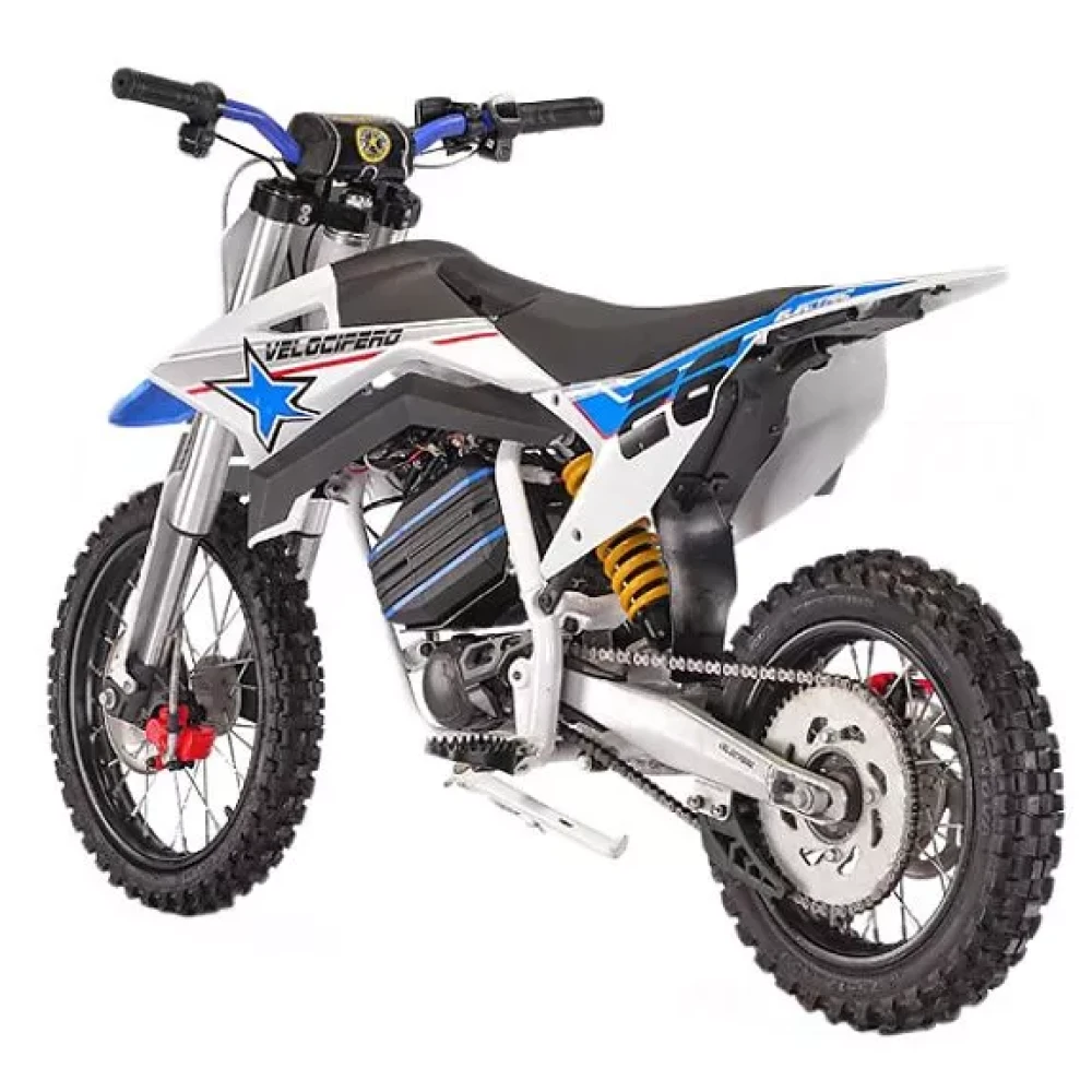 Электромотоцикл детский Velocifero KIDS BIKE 14-12 (1000W) (Blue), вид сзади Электромотоцикл детский Velocifero KIDS BIKE 14-12 (1000W) (Blue), вид сзади
